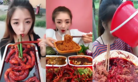 漂亮小姐姐吃辣鸡腿图,小姐姐大快朵颐辣鸡腿,美味瞬间绽放